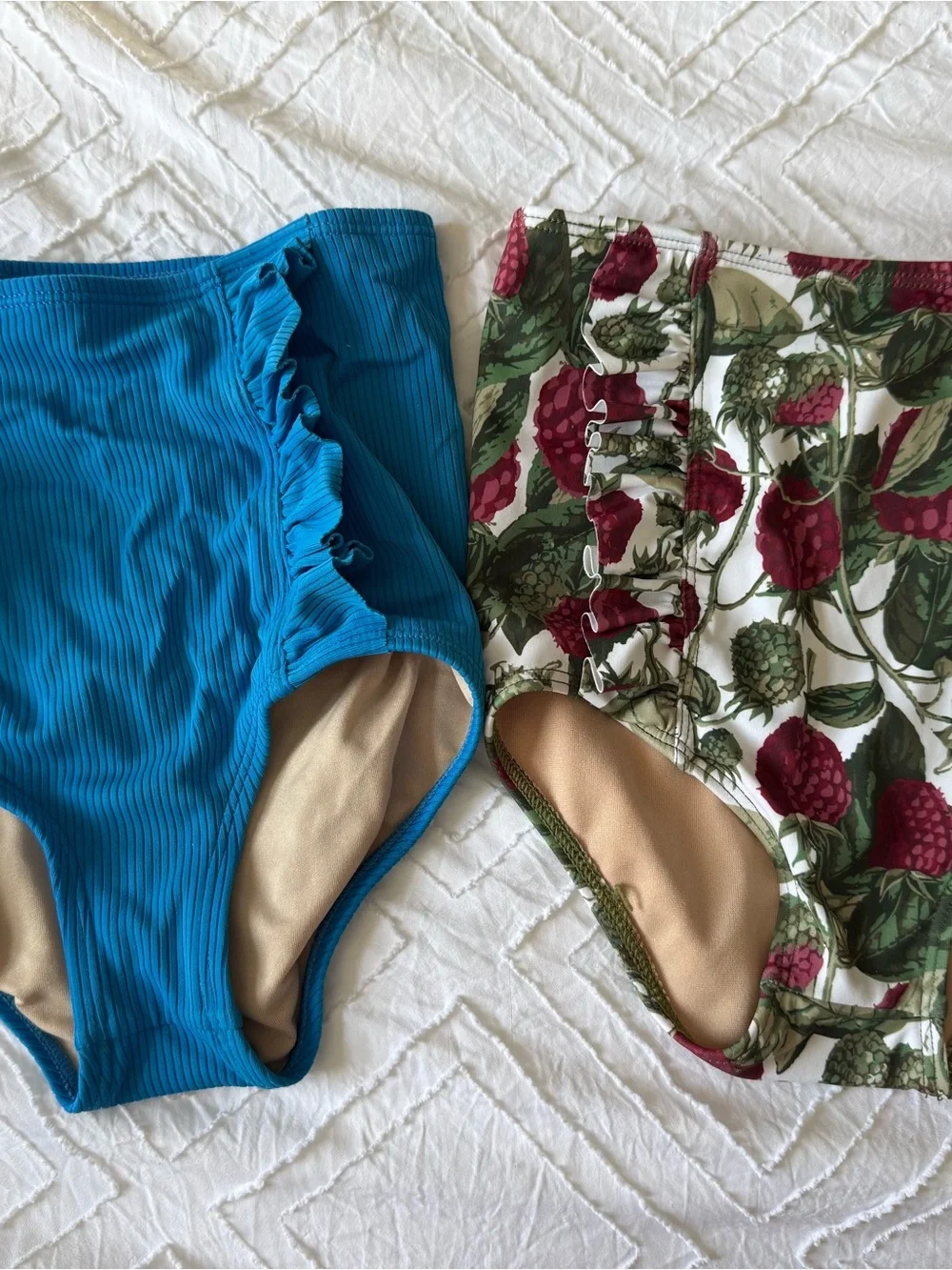 Kids Floral Ruffle Swim Bottoms and Tops - 5-piece lot, size 4/5